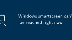Windows smartscreen can't be reached right now