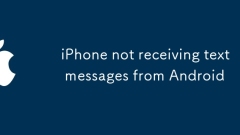 iPhone ne recevant pas de messages texte d'Android