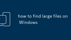 how to find large files on Windows