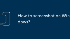 How to screenshot on Windows?