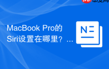 MacBook Pro的Siri设置在哪里？