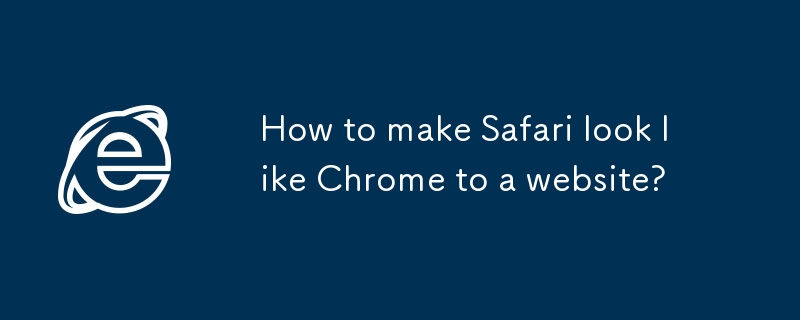 Wie kann ich Safari für eine Website wie Chrom aussehen lassen?