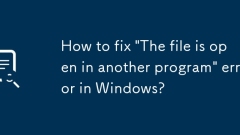 How to fix 'The file is open in another program' error in Windows?