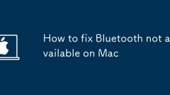 So beheben Sie Bluetooth, die auf dem Mac nicht verfügbar sind