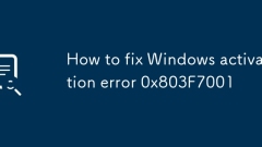 Cara Memperbaiki Ralat Pengaktifan Windows 0x803F7001