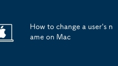 How to change a user's name on Mac