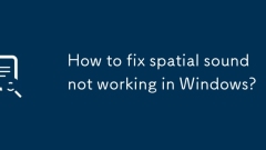 Bagaimana untuk memperbaiki bunyi spatial yang tidak berfungsi di Windows?