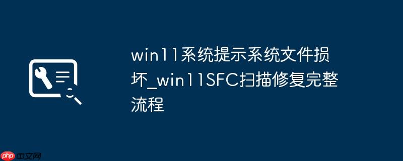 win11系统提示系统文件损坏_win11SFC扫描修复完整流程