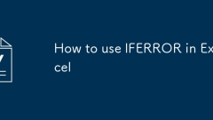 How to use IFERROR in Excel