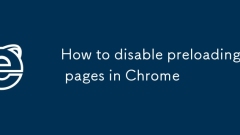 How to disable preloading pages in Chrome