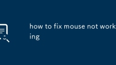 Comment réparer la souris ne fonctionne pas
