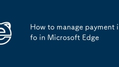 How to manage payment info in Microsoft Edge