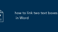 how to link two text boxes in Word