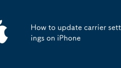 How to update carrier settings on iPhone