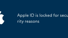 Apple ID is locked for security reasons