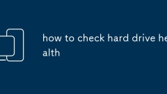 how to check hard drive health
