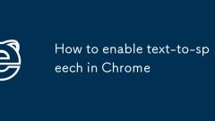 如何在Chrome中啟用文本到語音