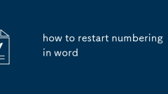 how to restart numbering in word