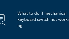 Was tun, wenn der mechanische Tastaturschalter nicht funktioniert