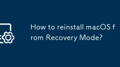 Comment réinstaller MacOS à partir du mode de récupération?