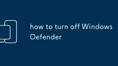 how to turn off Windows Defender