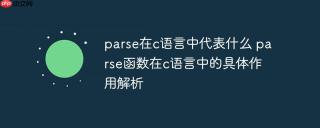 parse在c语言中代表什么 parse函数在c语言中的具体作用解析