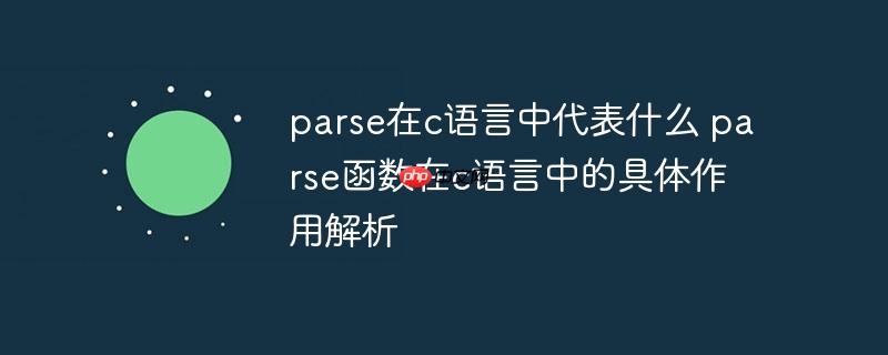 parse在c语言中代表什么 parse函数在c语言中的具体作用解析