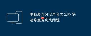 电脑麦克风没声音怎么办 快速修复麦克风问题