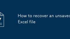 So stellen Sie eine ungerettete Excel -Datei wieder her