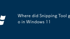 Où est-ce que l'outil de snipping est allé sous Windows 11