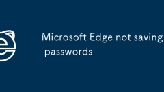 Microsoft Edge not saving passwords