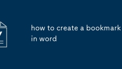 how to create a bookmark in word