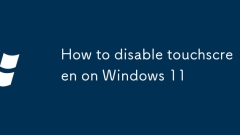 Cara melumpuhkan skrin sentuh pada Windows 11