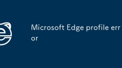 Erreur de profil Microsoft Edge