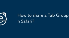 How to share a Tab Group in Safari?