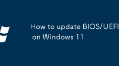 Comment mettre à jour le BIOS / UEFI sur Windows 11