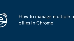 How to manage multiple profiles in Chrome