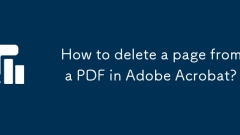 如何从Adobe Acrobat中的PDF中删除页面?