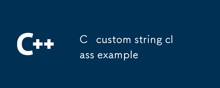 C custom string class example