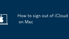 How to sign out of iCloud on Mac