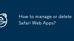 How to manage or delete Safari Web Apps?