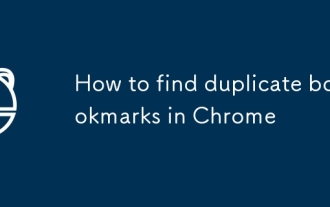 How to find duplicate bookmarks in Chrome