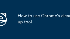 How to use Chrome's cleanup tool