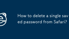 How to delete a single saved password from Safari?