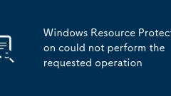La protection des ressources Windows n'a pas pu effectuer l'opération demandée