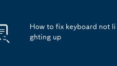 So reparieren Sie die Tastatur und leuchten Sie nicht auf