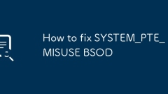 Comment corriger le système_pte_misuse bsod