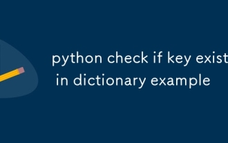 Python -Überprüfung, ob der Schlüssel im Wörterbuch -Beispiel vorhanden ist