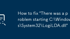 Comment résoudre 'il y a eu un problème de démarrage C: \ Windows \ System32 \ Logilda.dll'