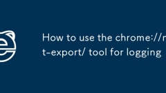 How to use the chrome://net-export/ tool for logging